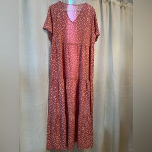 Elegant Pink Floral Dress